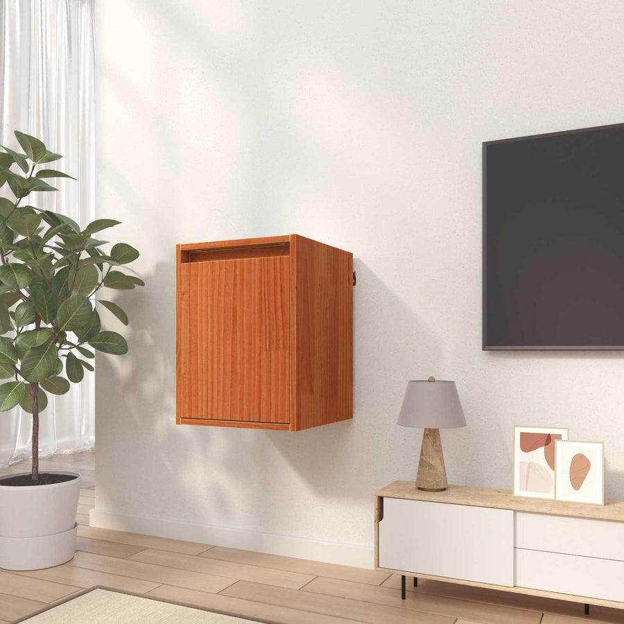 Wandkast met opslag Wasbruin 30 x 30 x 40 cm Massief grenenhout