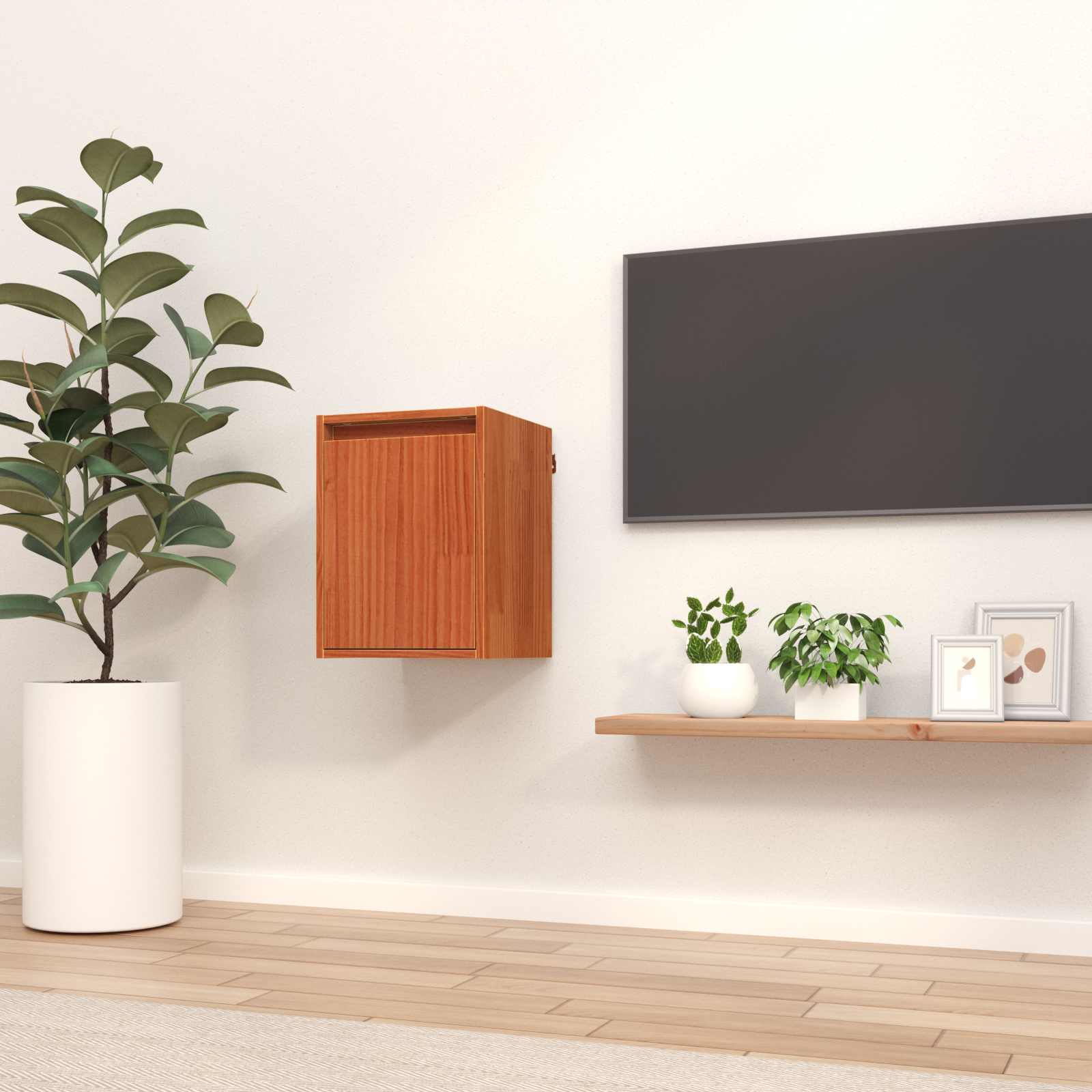 Wandkast met opslag Wasbruin 30 x 30 x 40 cm Massief grenenhout