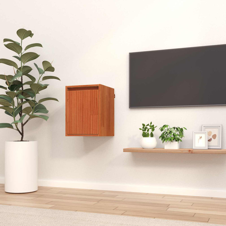 Wandkast met opslag Wasbruin 30 x 30 x 40 cm Massief grenenhout