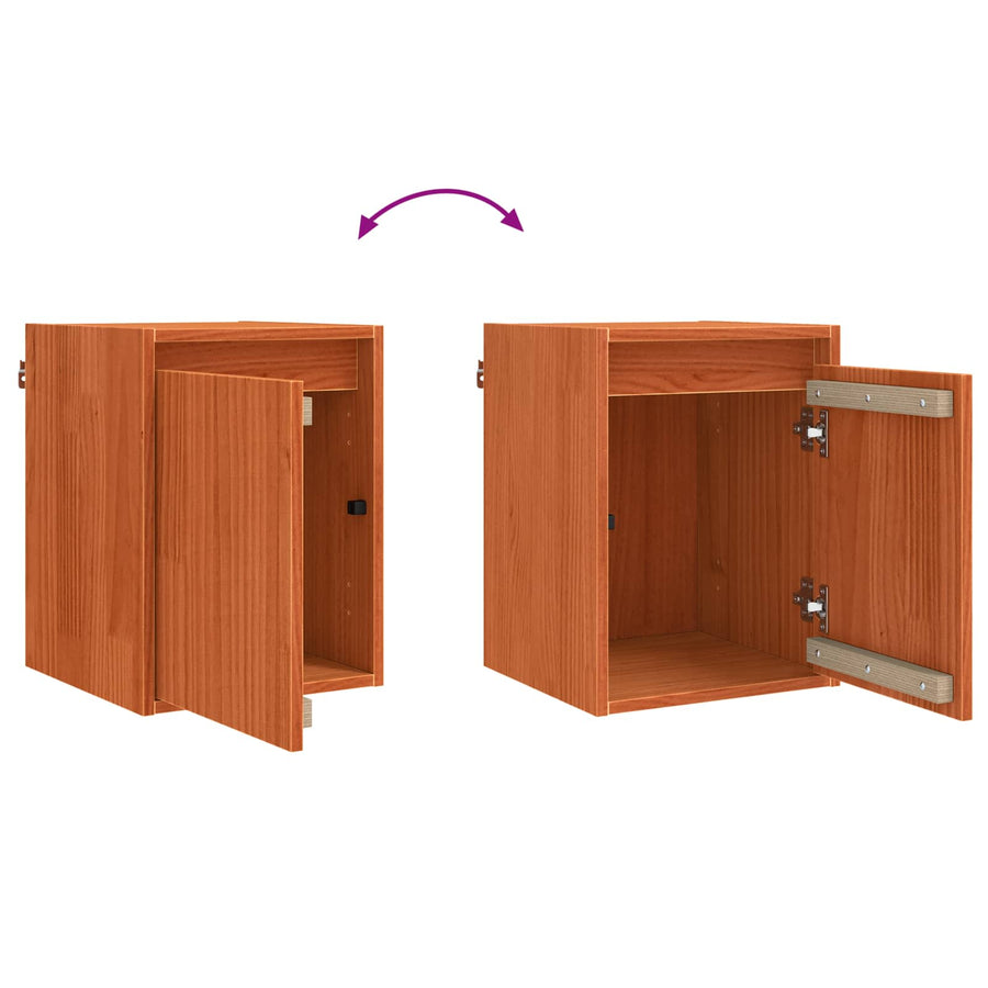 Wandkast met opslag Wasbruin 30 x 30 x 40 cm Massief grenenhout