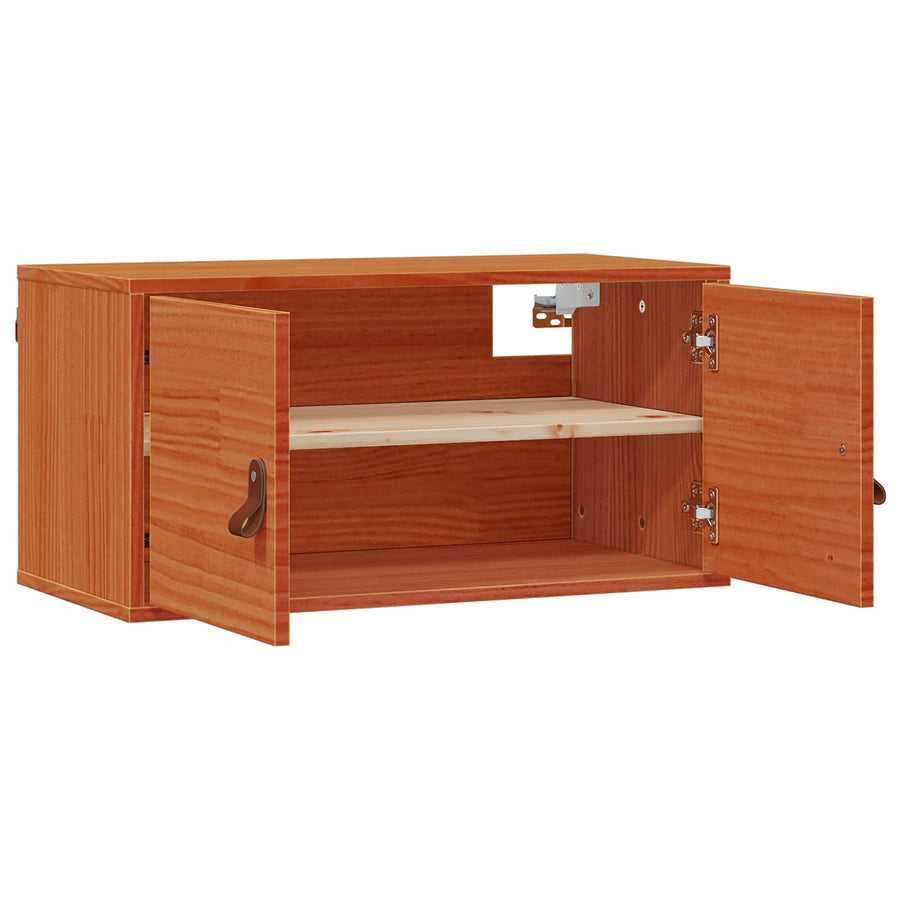 Wandkast met plank Wasbruin 60 x 30 x 30 cm Massief grenenhout