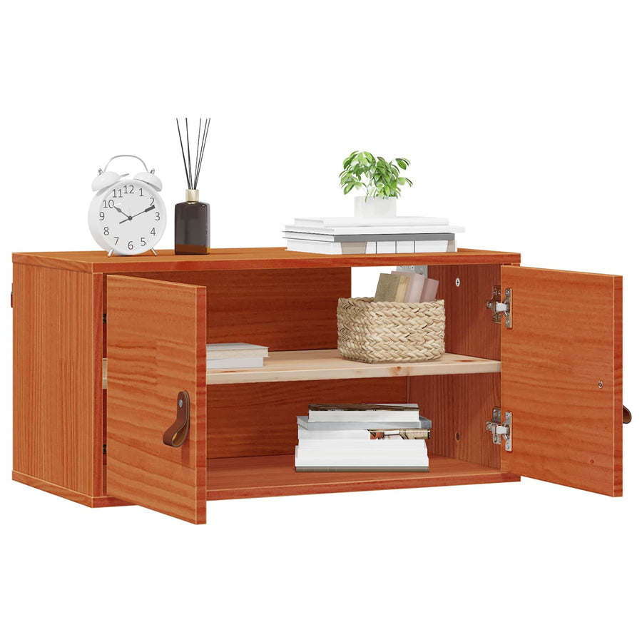 Wandkast met plank Wasbruin 60 x 30 x 30 cm Massief grenenhout