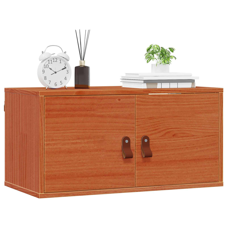 Wandkast met plank Wasbruin 60 x 30 x 30 cm Massief grenenhout