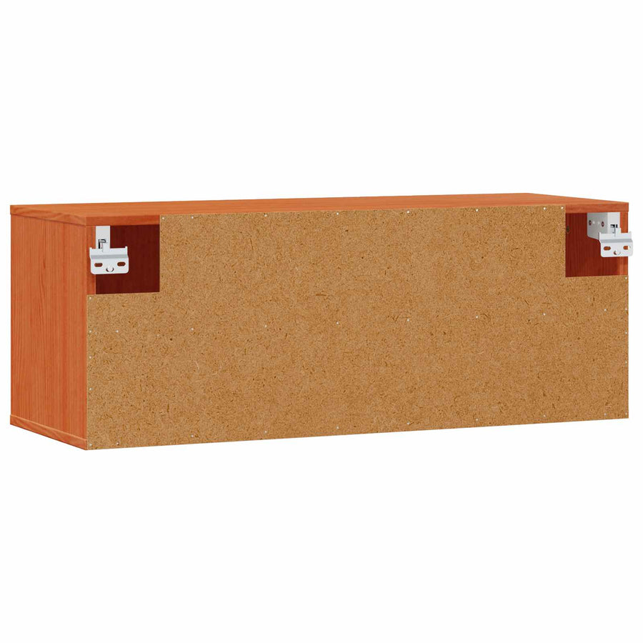 Wandkast met plank Wasbruin 80 x 30 x 30 cm Massief grenenhout