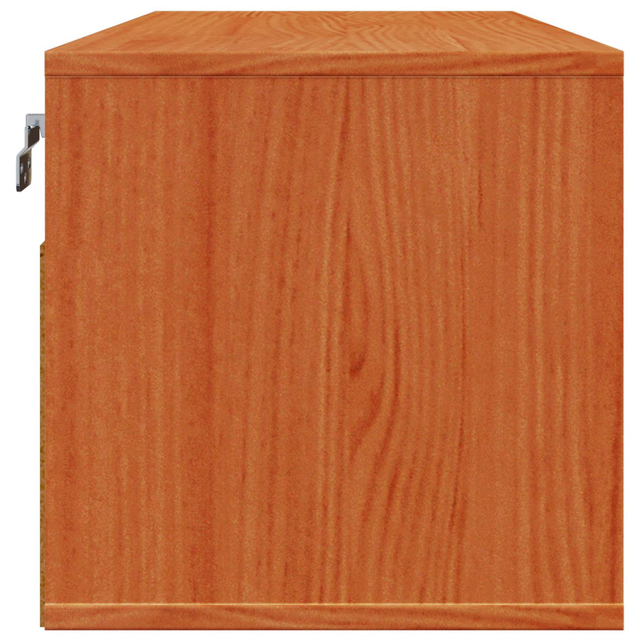Wandkast met plank Wasbruin 80 x 30 x 30 cm Massief grenenhout