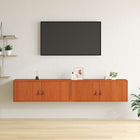Wandkast massief grenenhout 80x30x30 cm wasbruin