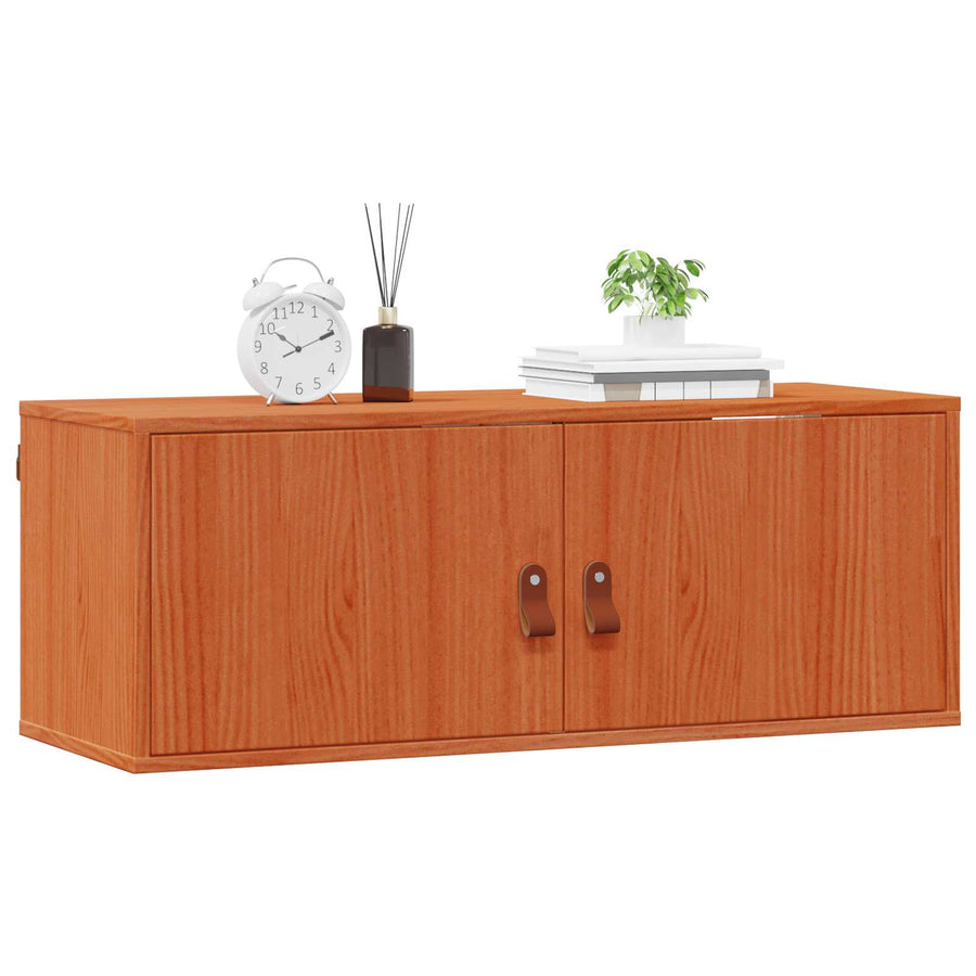 Wandkast 2 pcs Wasbruin 80 x 30 x 30 cm Massief grenenhout
