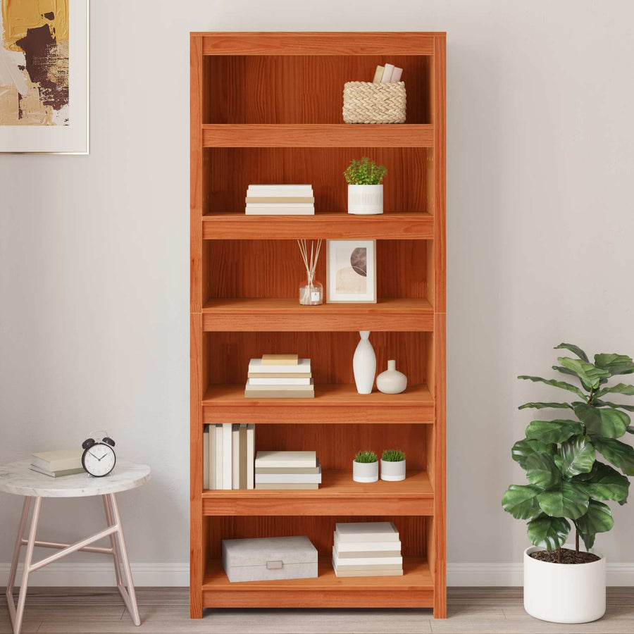 Boekenkast Wasbruin 80 x 35 x 183 cm Massief grenenhout