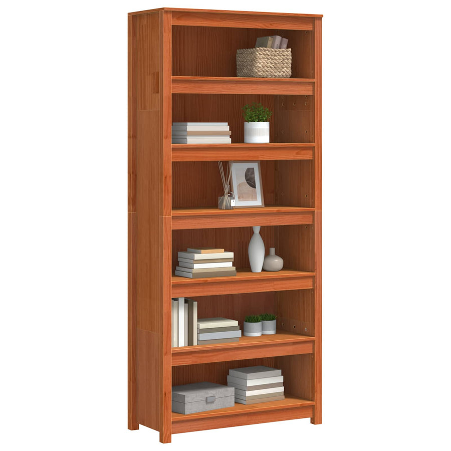 Boekenkast Wasbruin 80 x 35 x 183 cm Massief grenenhout
