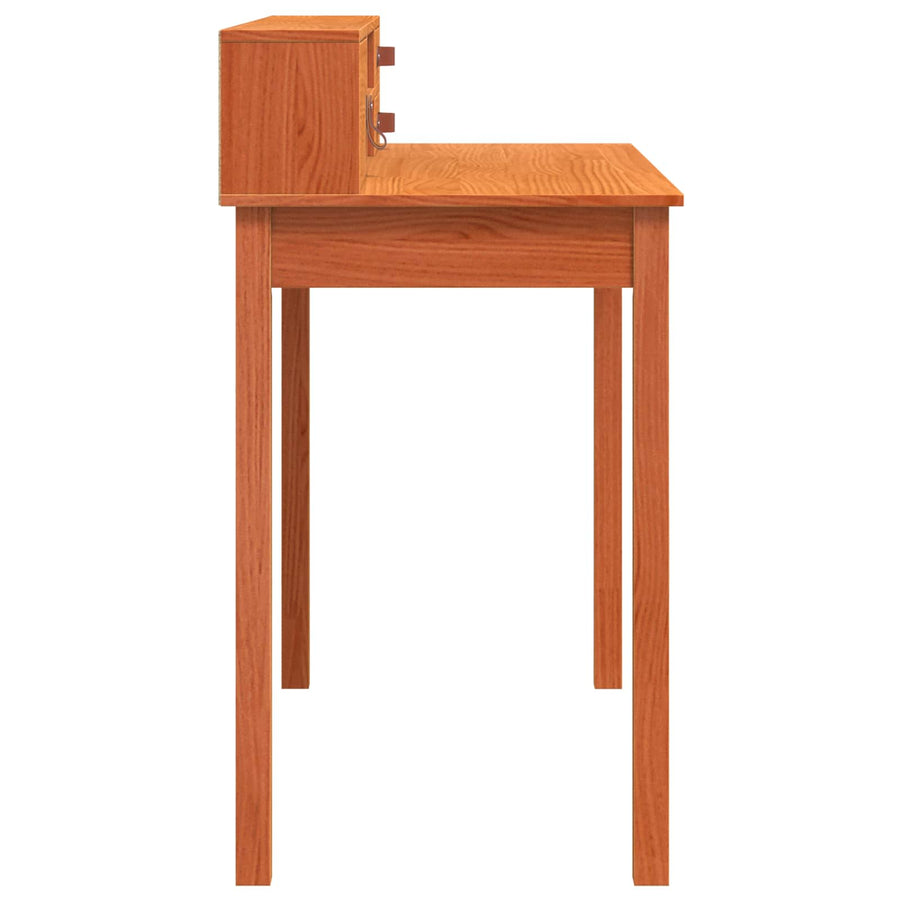 Bureau met lade Wasbruin 110 x 50 x 93 cm Massief Grenen Hout