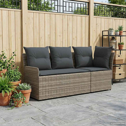 Tuinstoel met Armleuning en Hoekbank 2 Stuk PE Rattan