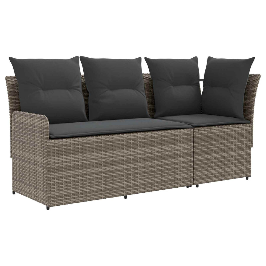 Tuinstoel met Armleuning en Hoekbank 2 Stuk PE Rattan