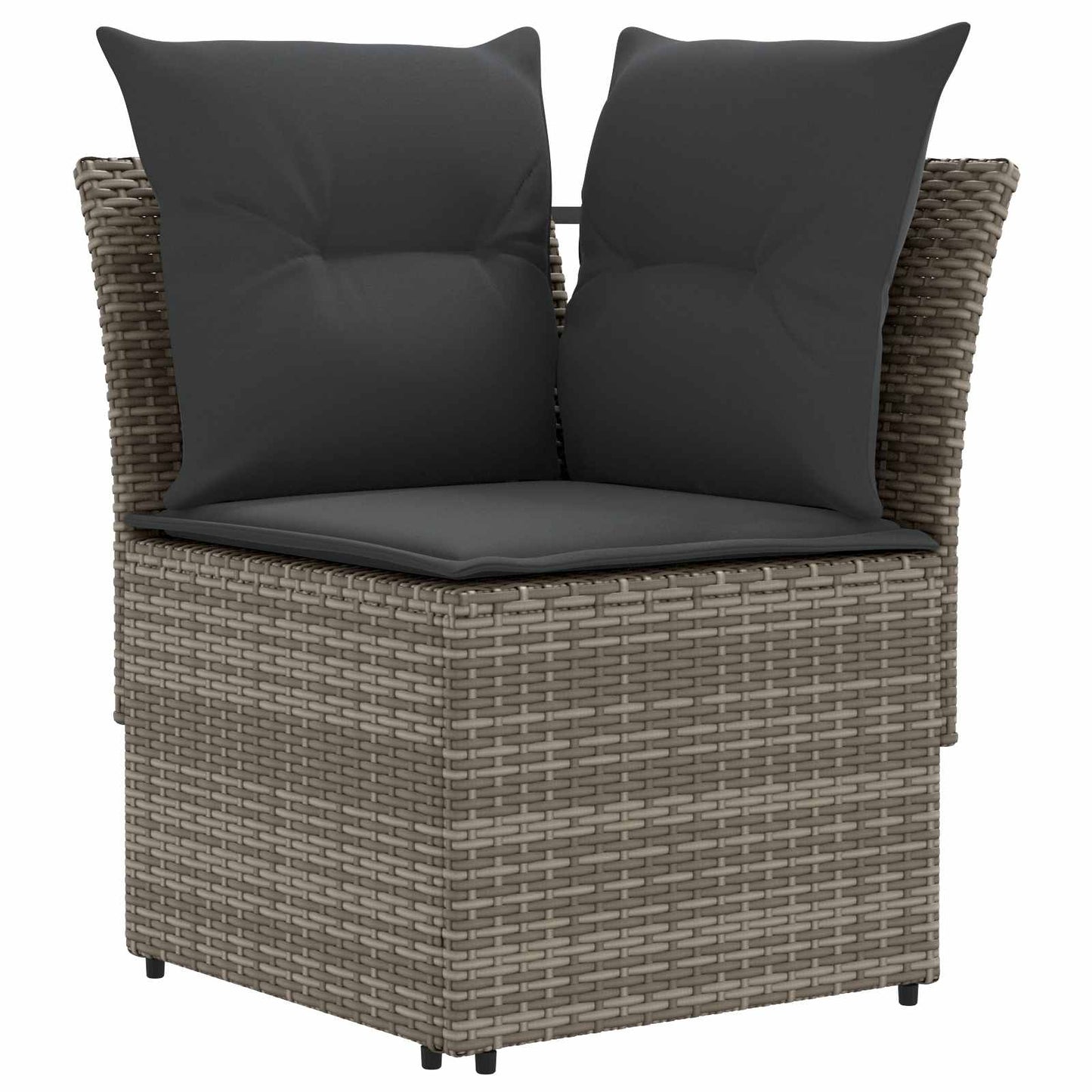 Tuinstoel met Armleuning en Hoekbank 2 Stuk PE Rattan