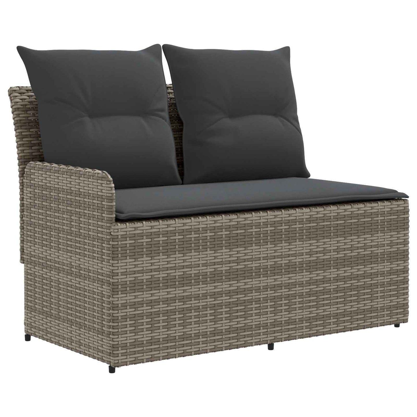 Tuinstoel met Armleuning en Hoekbank 2 Stuk PE Rattan