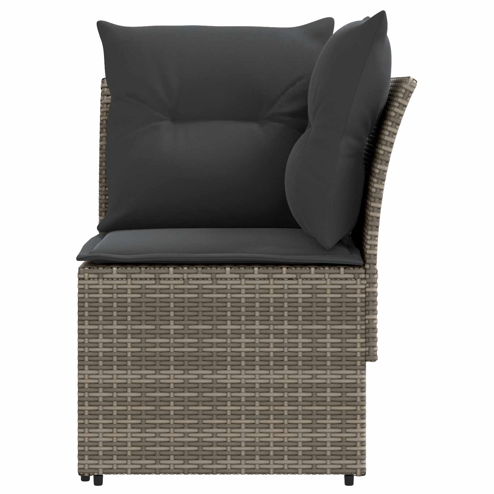 Tuinstoel met Armleuning en Hoekbank 2 Stuk PE Rattan