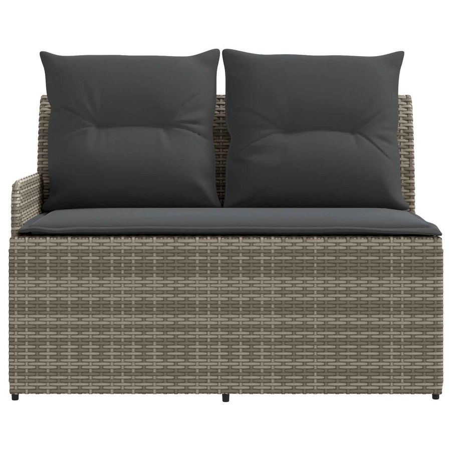 Tuinstoel met Armleuning en Hoekbank 2 Stuk PE Rattan