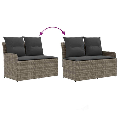 Tuinstoel met Armleuning en Hoekbank 2 Stuk PE Rattan