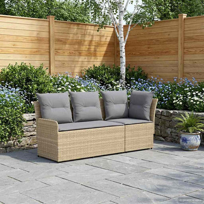Tuinstoel met Armleuning en Hoekbank 2 Stuk PE Rattan