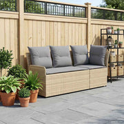 Modulaire tuinbank hoekbank PE-rattan beige