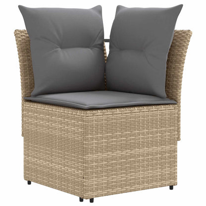 Tuinstoel met Armleuning en Hoekbank 2 Stuk PE Rattan