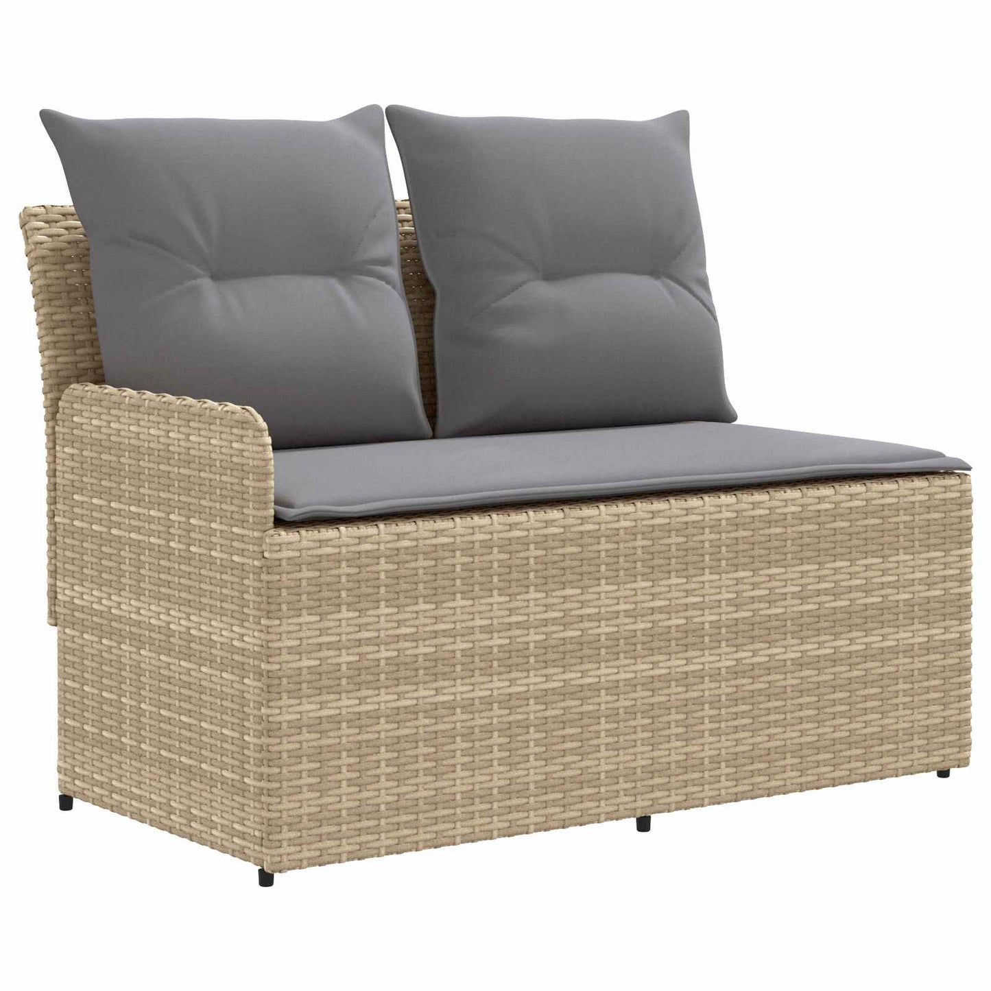 Tuinstoel met Armleuning en Hoekbank 2 Stuk PE Rattan