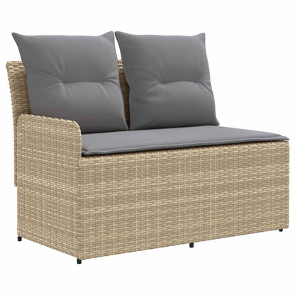 Tuinstoel met Armleuning en Hoekbank 2 Stuk PE Rattan