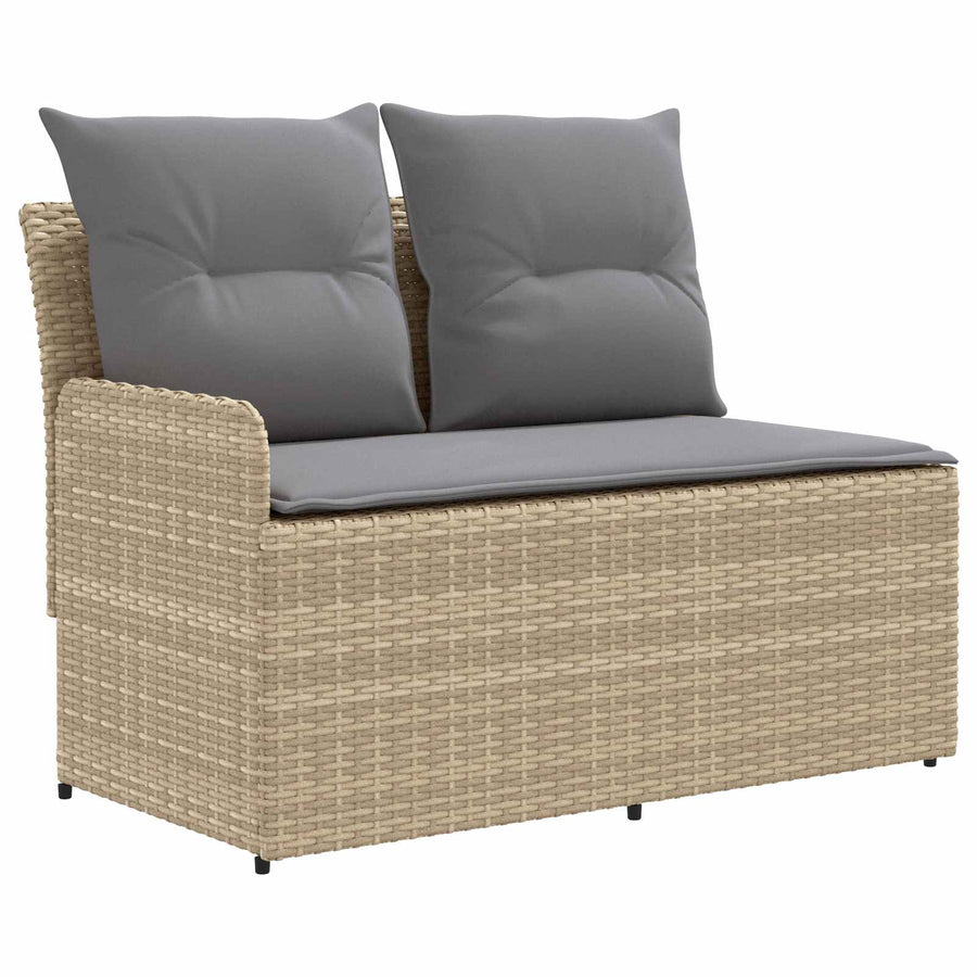 Tuinstoel met Armleuning en Hoekbank 2 Stuk PE Rattan