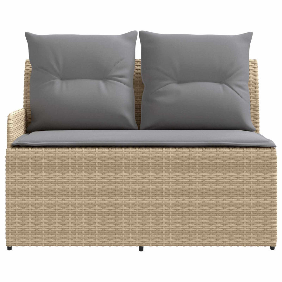 Tuinstoel met Armleuning en Hoekbank 2 Stuk PE Rattan