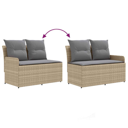 Tuinstoel met Armleuning en Hoekbank 2 Stuk PE Rattan