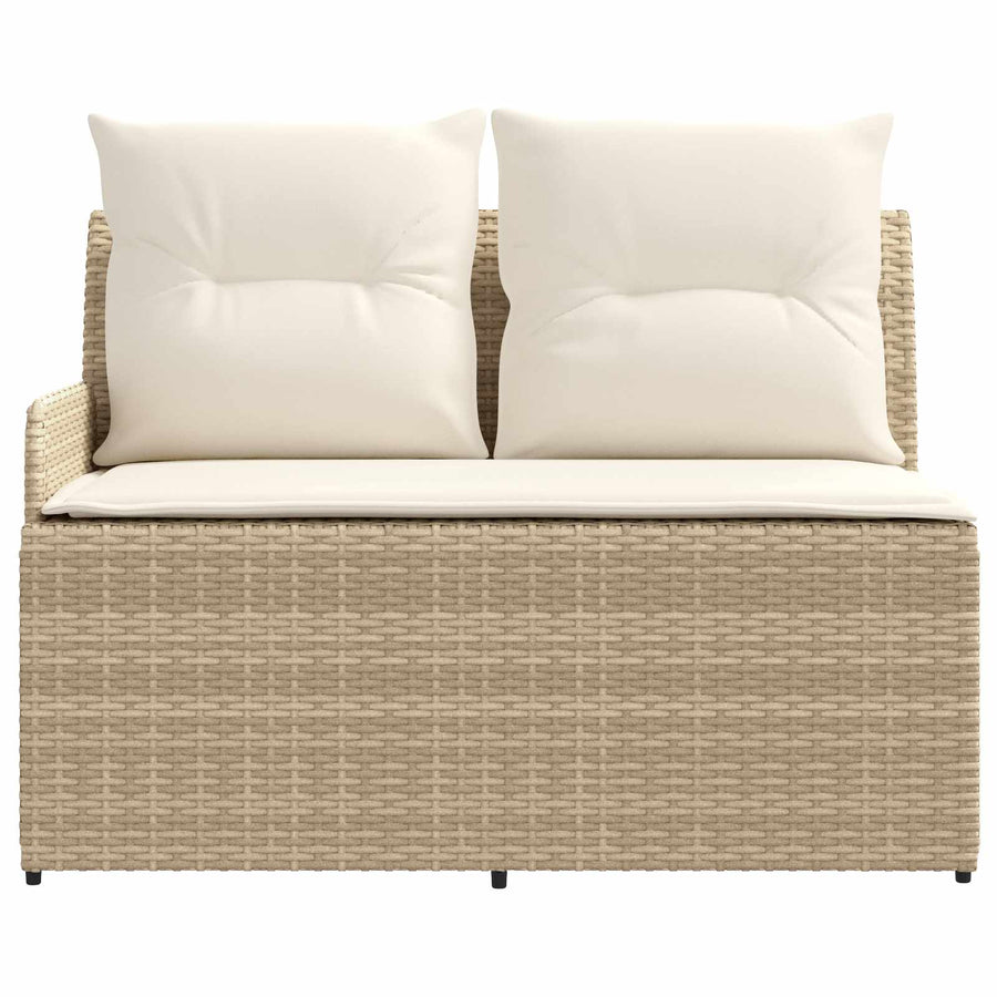 Tuinstoel met Armleuning en Hoekbank 2 Stuk Beige en Crème