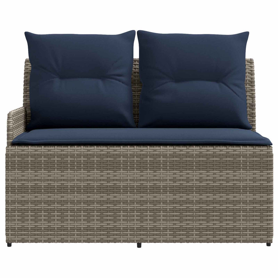 Tuinstoel met Armleuning en Hoekbank 2 Stuk PE Rattan