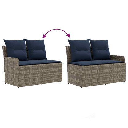 Tuinstoel met Armleuning en Hoekbank 2 Stuk PE Rattan