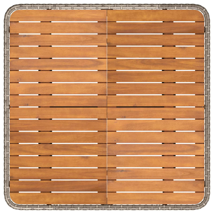 Tuin Armsteun Sofa met Opklaptafel 2 Stuk Grijs en Donkergrijs