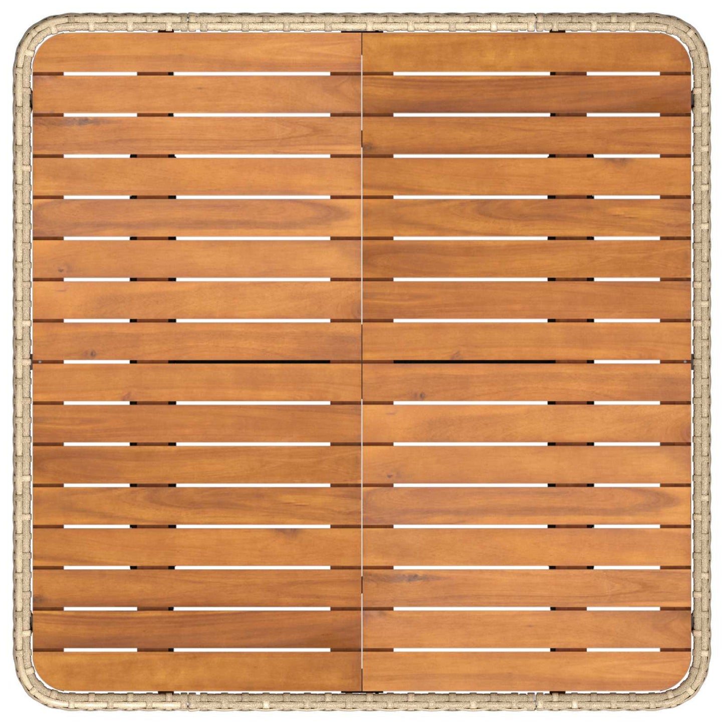 Tuin Armsteun Sofa met Opklaptafel 2 Stuk Beige en Licht Grijs
