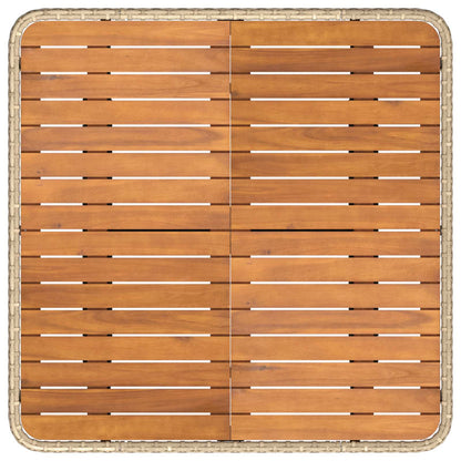 Tuin Armsteun Sofa met Opklaptafel 2 Stuk Beige en Licht Grijs