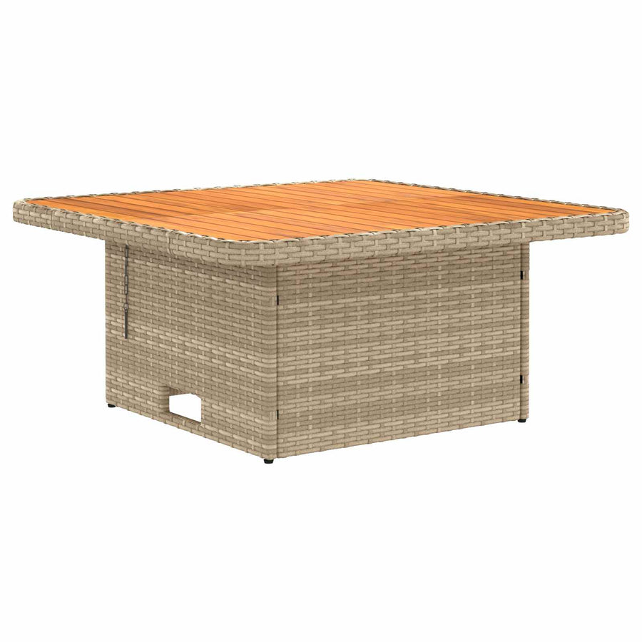 Tuin Armsteun Sofa met Opklaptafel 2 Stuk Beige en Crème