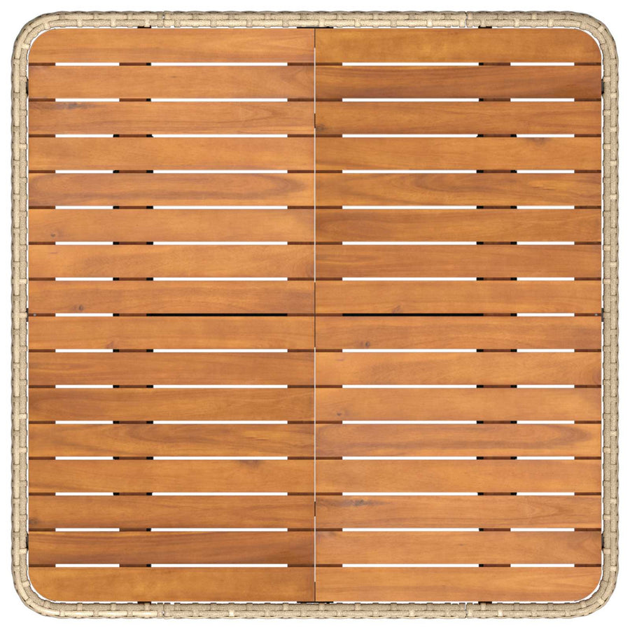 Tuin Armsteun Sofa met Opklaptafel 2 Stuk Beige en Crème