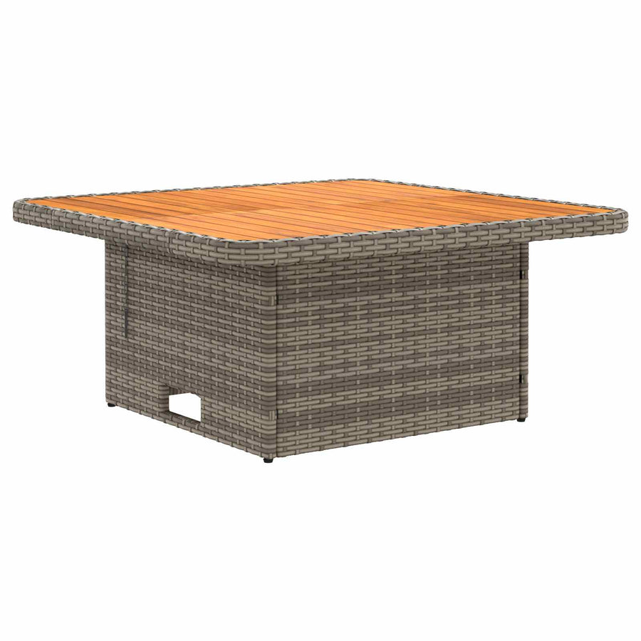 Tuin Armsteun Sofa met Opklaptafel 2 Stuk Grijs en Marineblauw