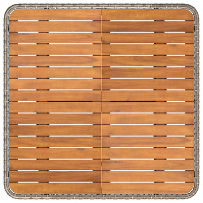 Tuin Armsteun Sofa met Opklaptafel 2 Stuk Grijs en Marineblauw