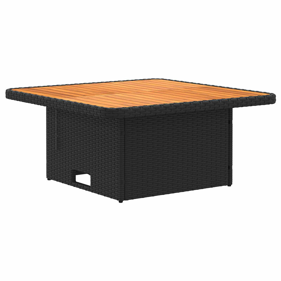 Tuin Armsteun Sofa met Opklaptafel 2 Stuk Zwart en Turquoise
