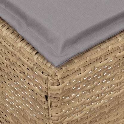 Tuinvoetenbank 2 Stuk Beige en Licht Grijs 38 x 38 x 45 cm