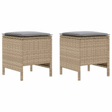 Tuinvoetenbank 2 Stuk Beige en Licht Grijs 38 x 38 x 45 cm