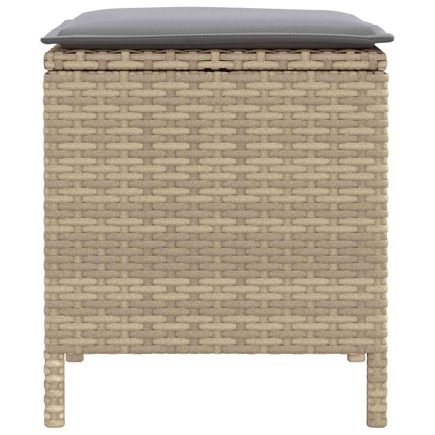 Tuinvoetenbank 2 Stuk Beige en Licht Grijs 38 x 38 x 45 cm