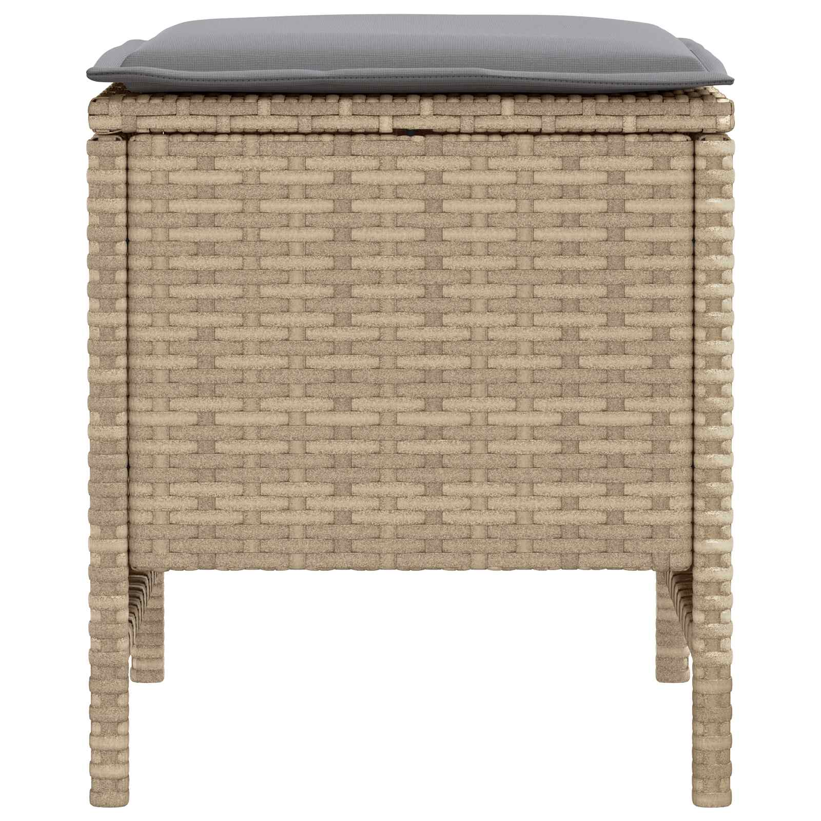 Tuinvoetenbank 2 Stuk Beige en Licht Grijs 38 x 38 x 45 cm
