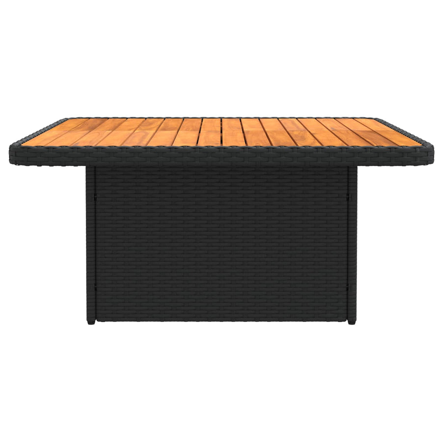 2 Stuk Tuin middelste sofa met uitschuiftafel poly rattan Zwart