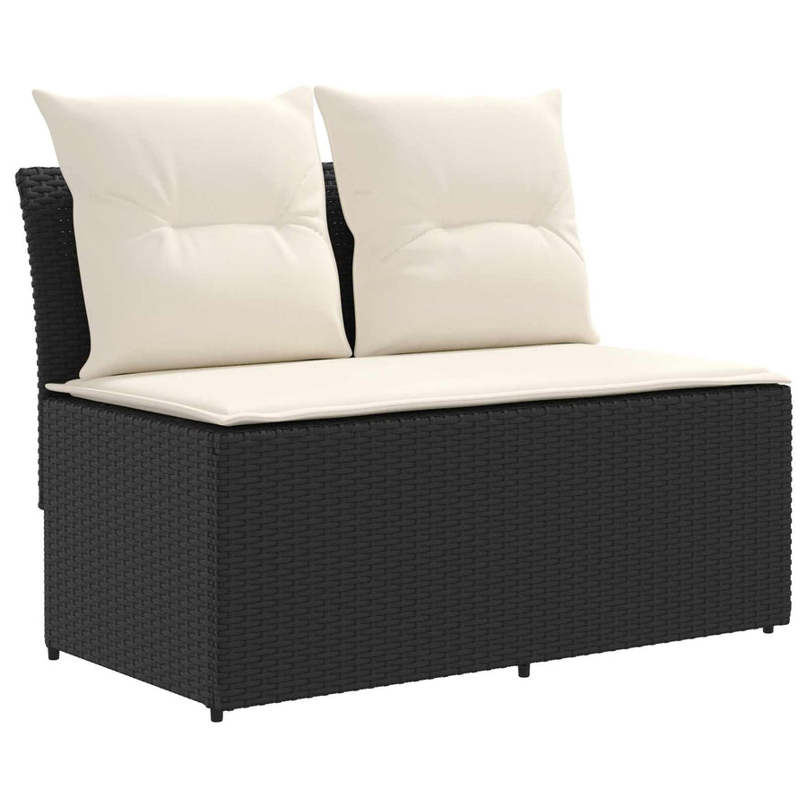 2 Stuk Tuin middelste sofa met uitschuiftafel poly rattan