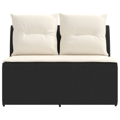 2 Stuk Tuin middelste sofa met uitschuiftafel poly rattan