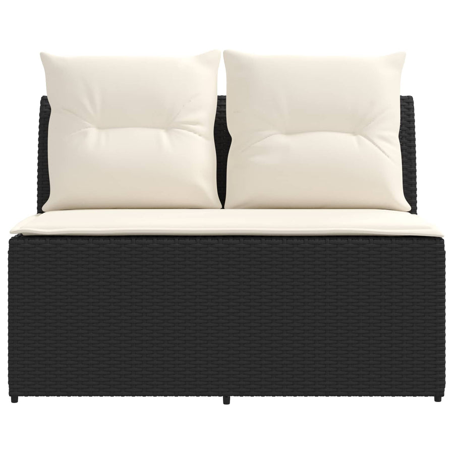 2 Stuk Tuin middelste sofa met uitschuiftafel poly rattan