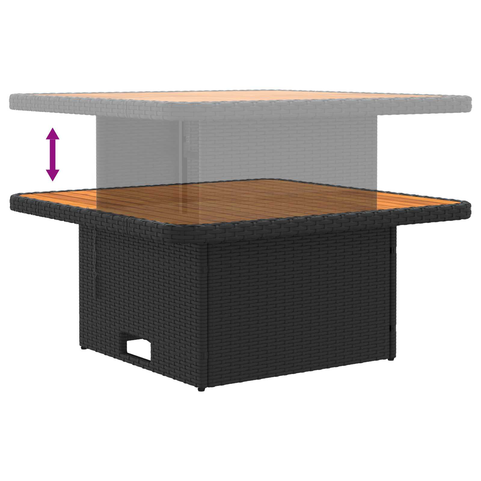 2 Stuk Tuin middelste sofa met uitschuiftafel poly rattan