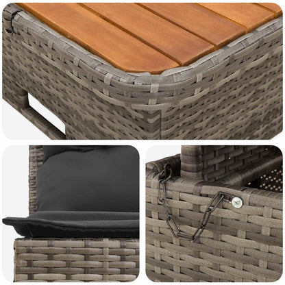 2 Stuk Tuin middelste sofa met uitschuiftafel poly rattan